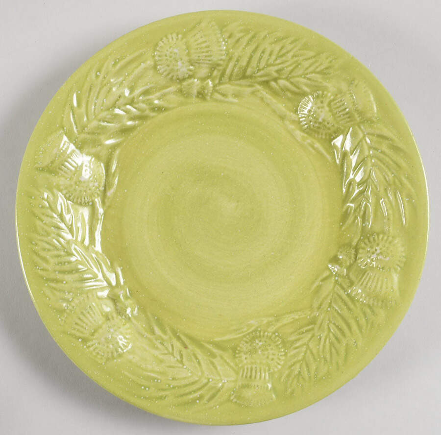 Thistle Green Salad Plate by Fioriware-1