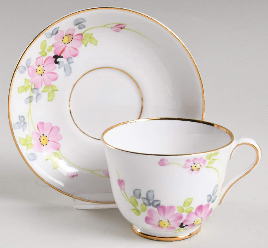 25c Footed Cup & Saucer Set by Thomas Forester & Sons-1