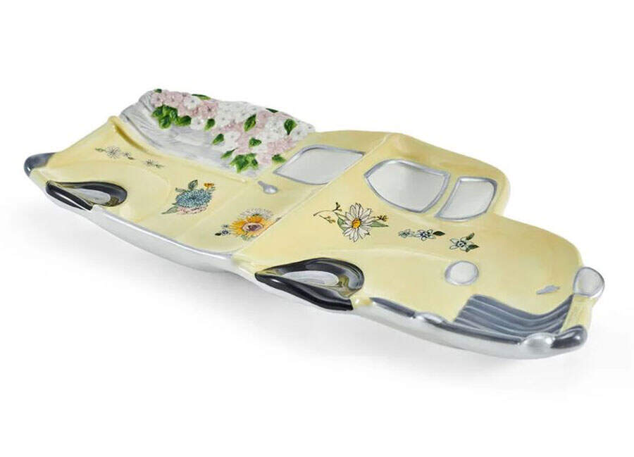 Emi's Garden 14" (2 Part) Divided Figural Tray by Fitz and Floyd-1