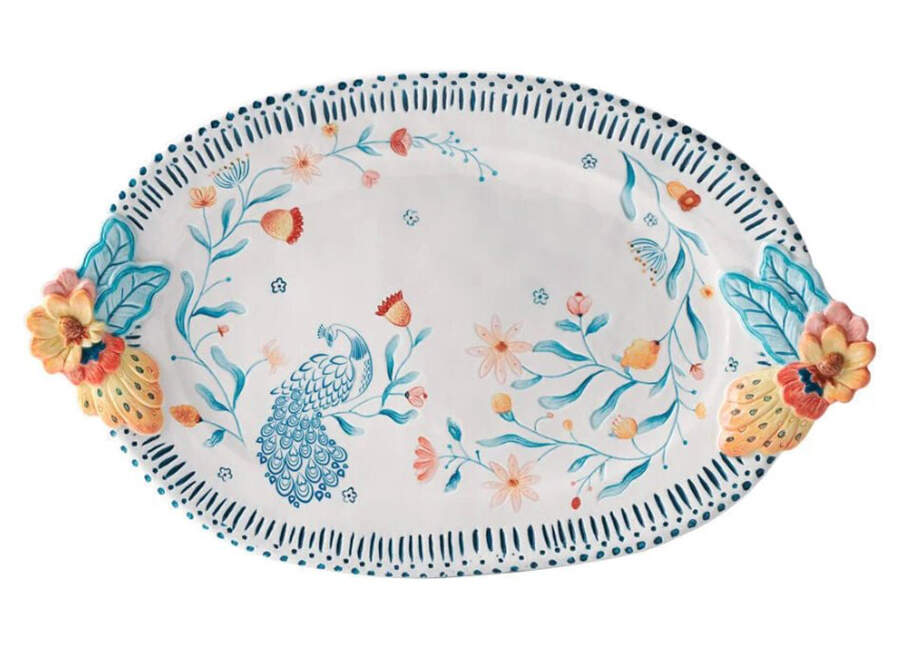 Gracie 19" Oval Serving Platter by Fitz and Floyd-1