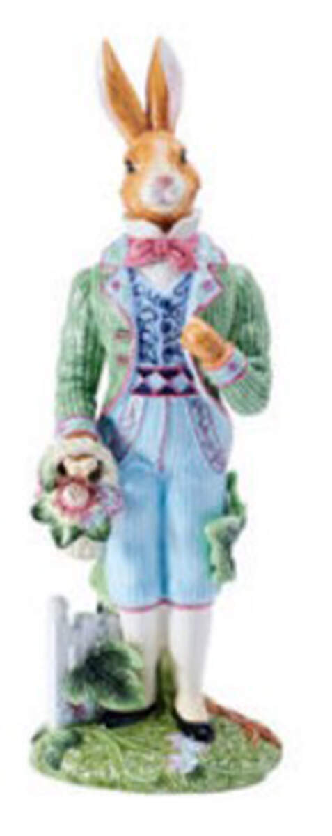 Jardin Large Man Figurine Rabbit by Fitz and Floyd-1