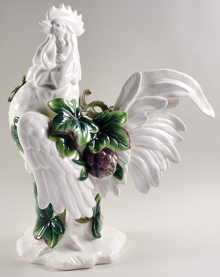 Sicily Green Rooster Figurine by Fitz & Floyd-1