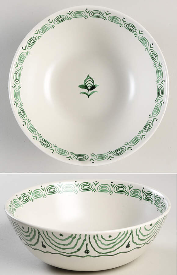 Sicily Green 8" Round Serving Bowl by Fitz & Floyd-1