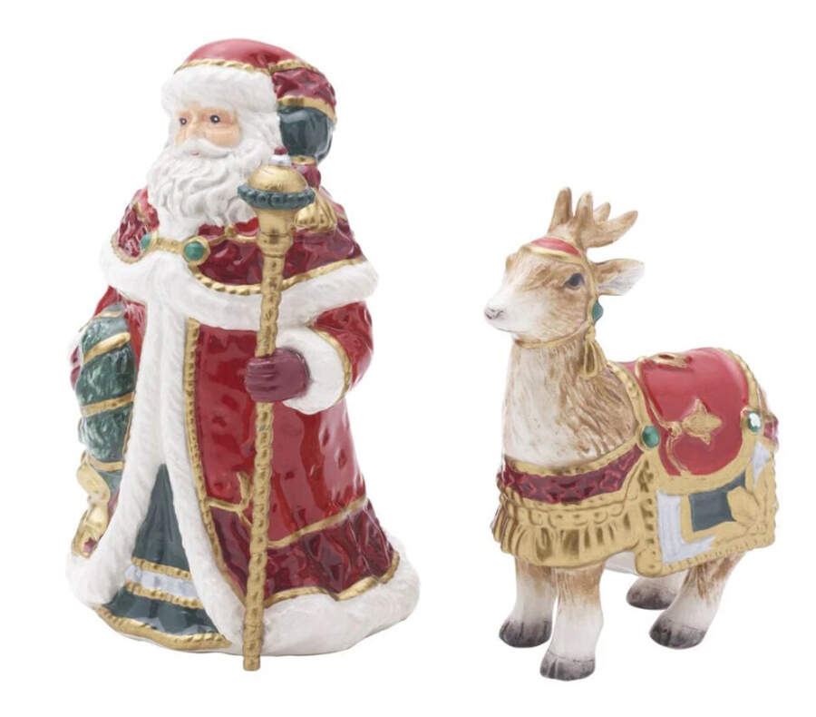 Noel Holiday Figural Salt & Pepper Set by Fitz and Floyd-1