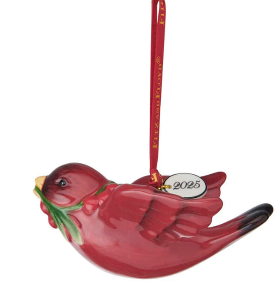 Poinsettia Holiday Ornament by Fitz and Floyd-1