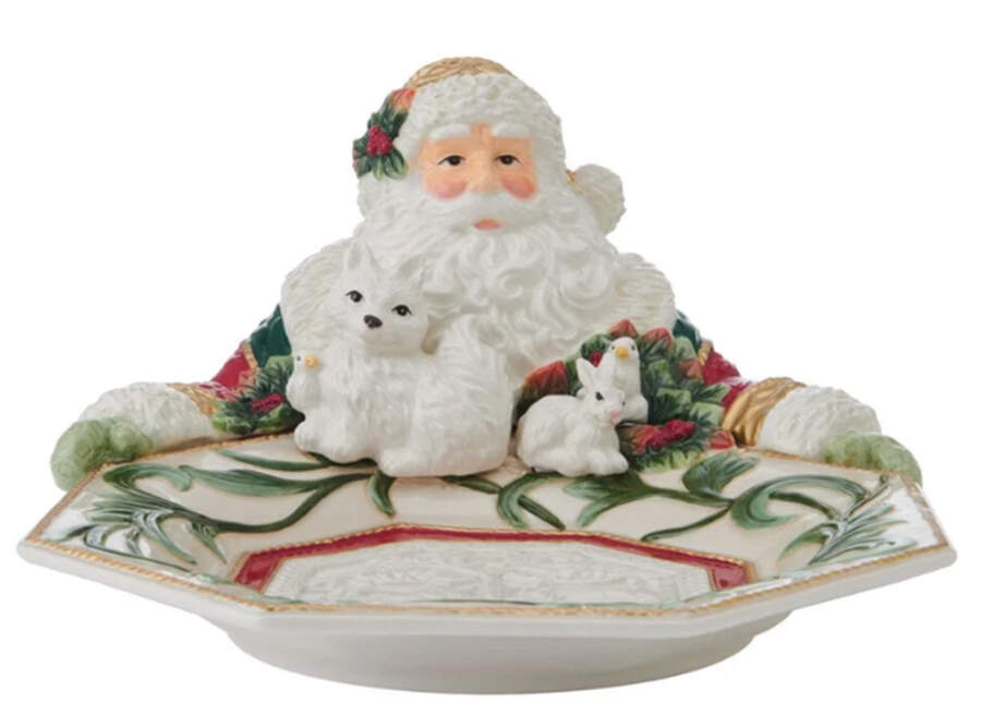 Woodland Holiday (2024) Santa Server by Fitz and Floyd-1