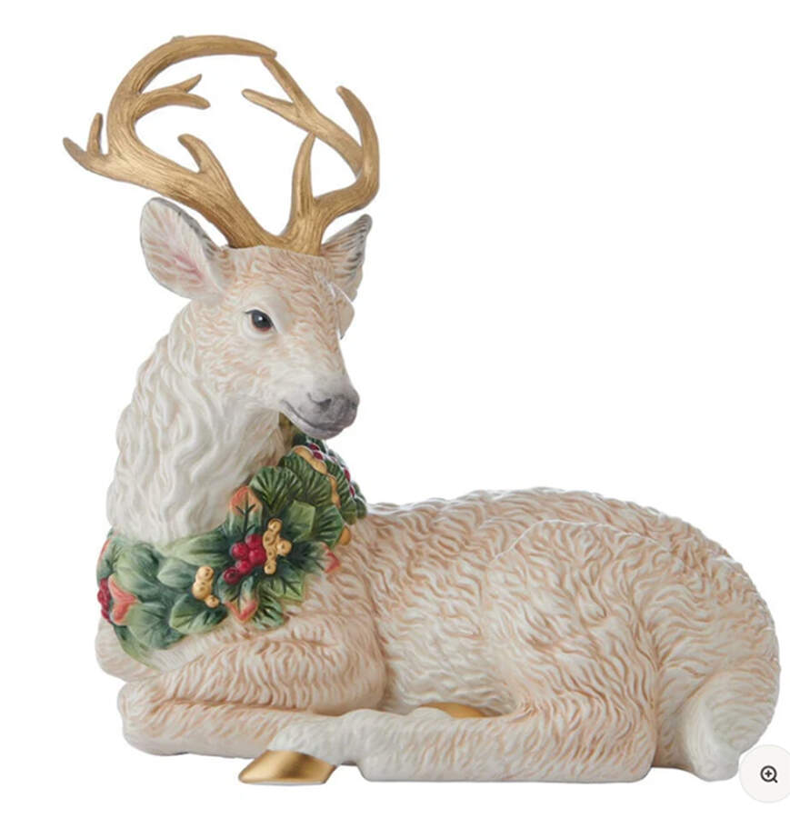 Woodland Holiday (2024) Deer Figurine by Fitz and Floyd-1