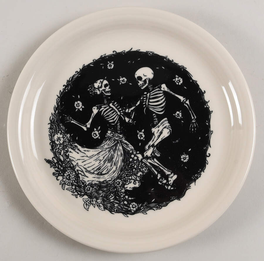 Fiesta Skeleton Duet Luncheon Plate by Fiesta Tableware Company-1