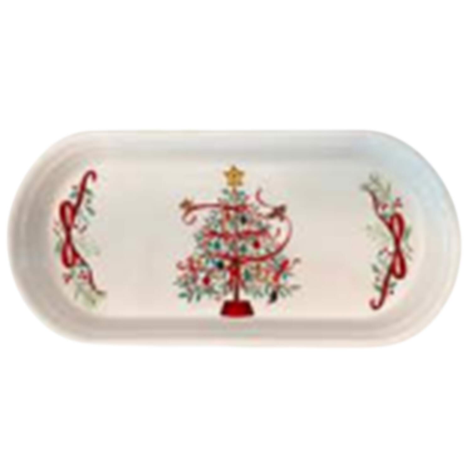 Fiesta Holly Berry Christmas Tree 12" Oblong Serving Platter by Fiesta Tableware Company-1