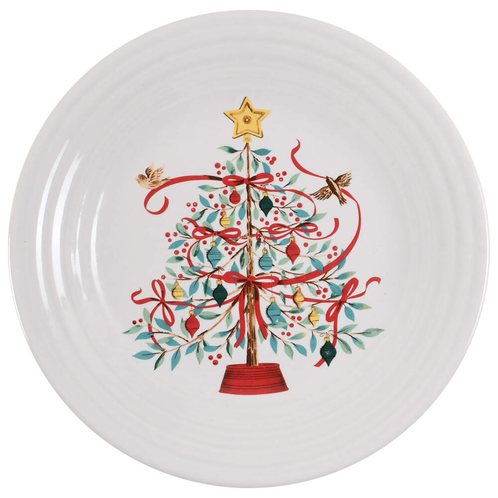 Fiesta Holly Berry Christmas Tree Luncheon Plate by Fiesta Tableware Company-1