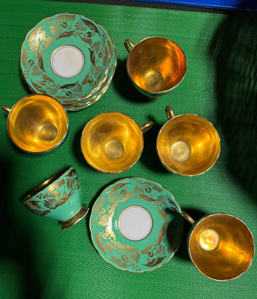 V2088 Footed Cup & Saucer Set by Foley-1