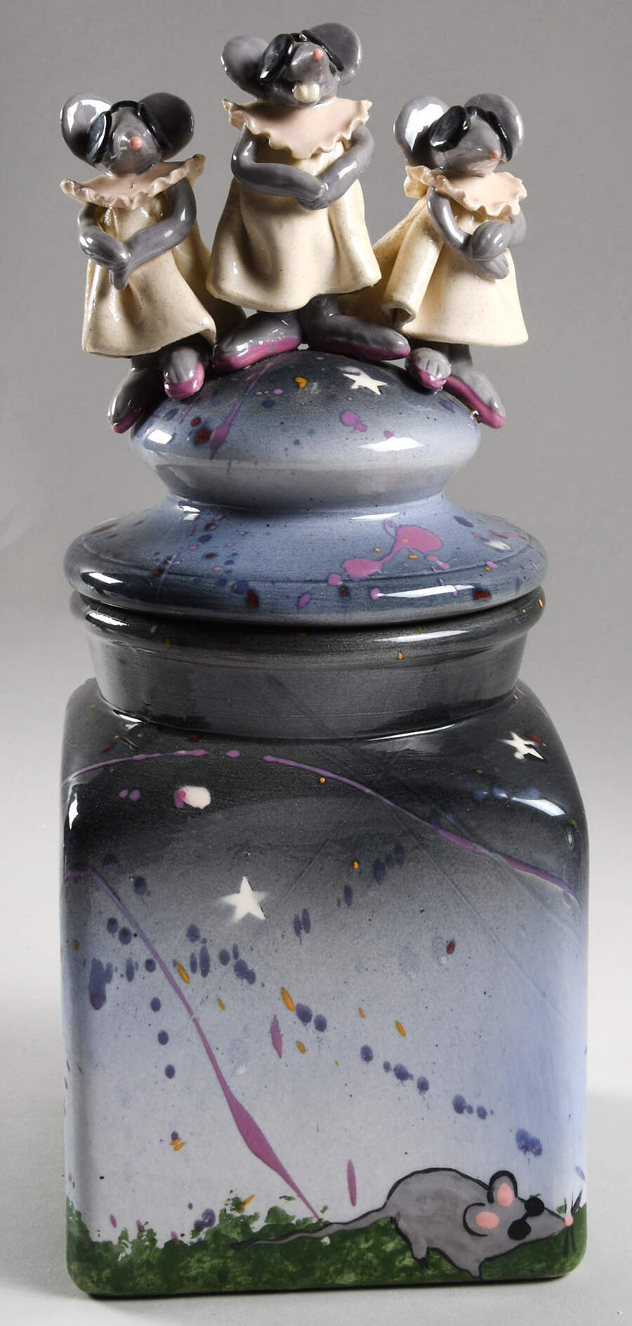 Cookie Jars Figural Cookie Jar & Lid by Farley-1