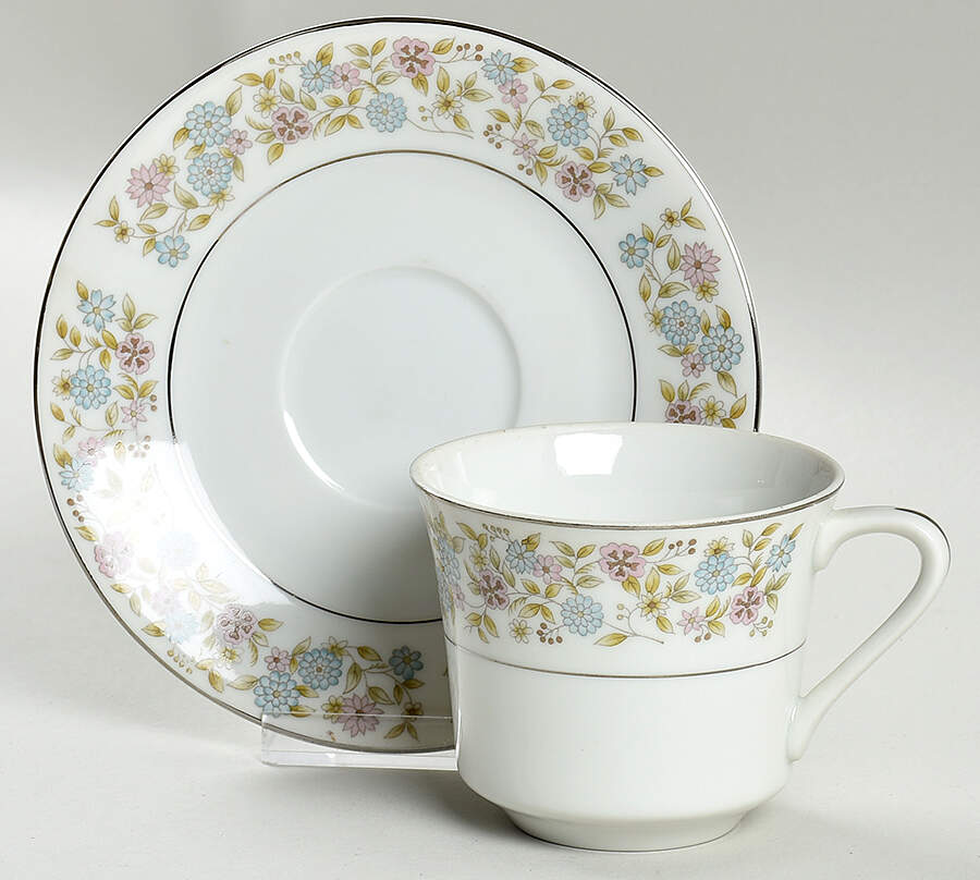 Doris Footed Cup & Saucer Set by Fine China of Japan-1
