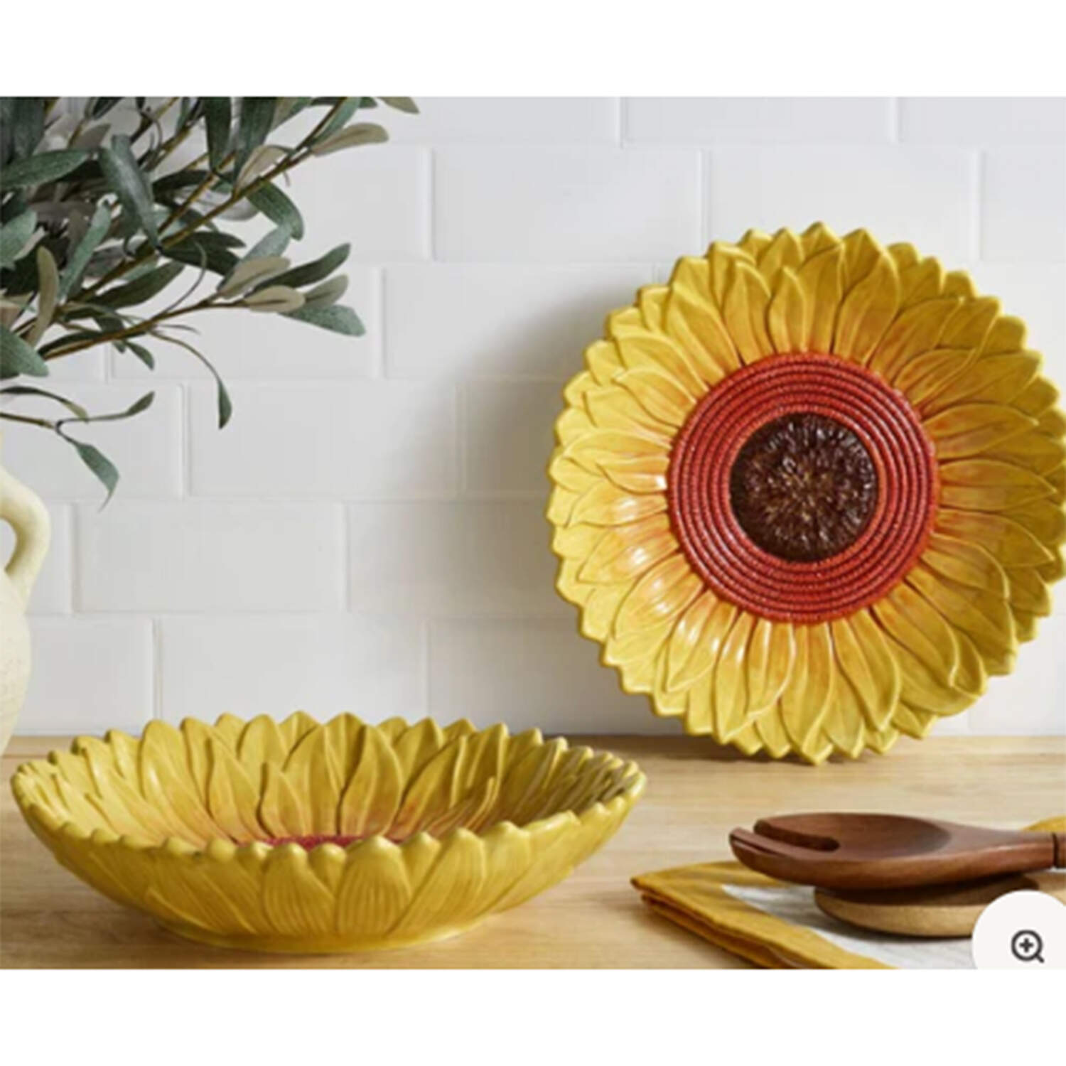 Provence Sunflower 9" Individual Pasta Bowl by Fitz and Floyd-1