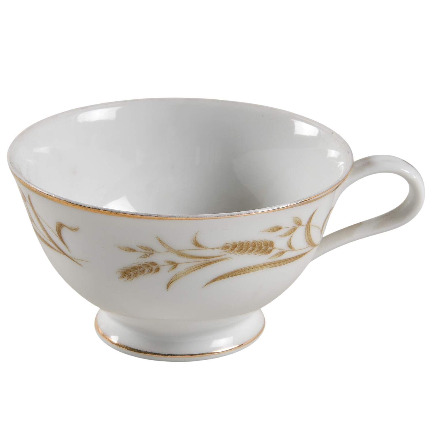 Golden Wheat (Gold Trim) Footed Cup by Gambles Import-1
