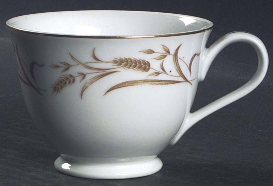 Golden Wheat (Gold Trim) Footed Cup by Gambles Import-1