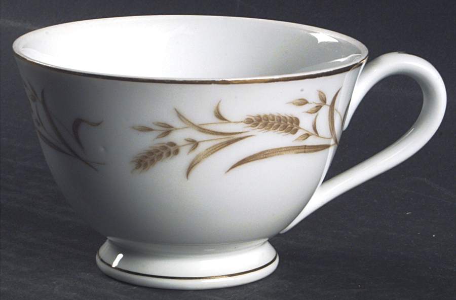 Golden Wheat (Gold Trim) Footed Cup by Gambles Import-1