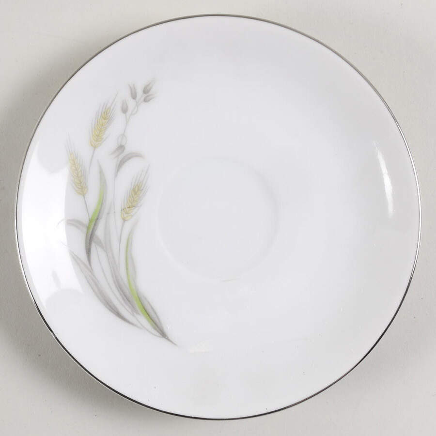 Golden Wheat (Platinum Trim) Saucer by Gambles Import-1