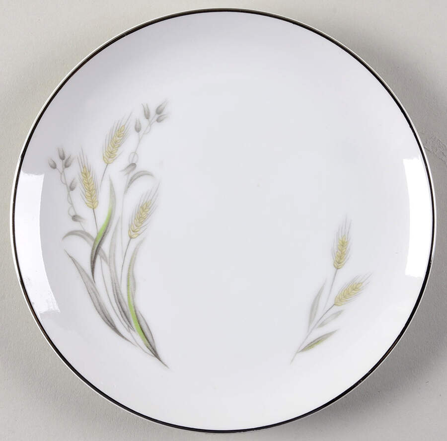 Golden Wheat (Platinum Trim) Bread & Butter Plate by Gambles Import-1