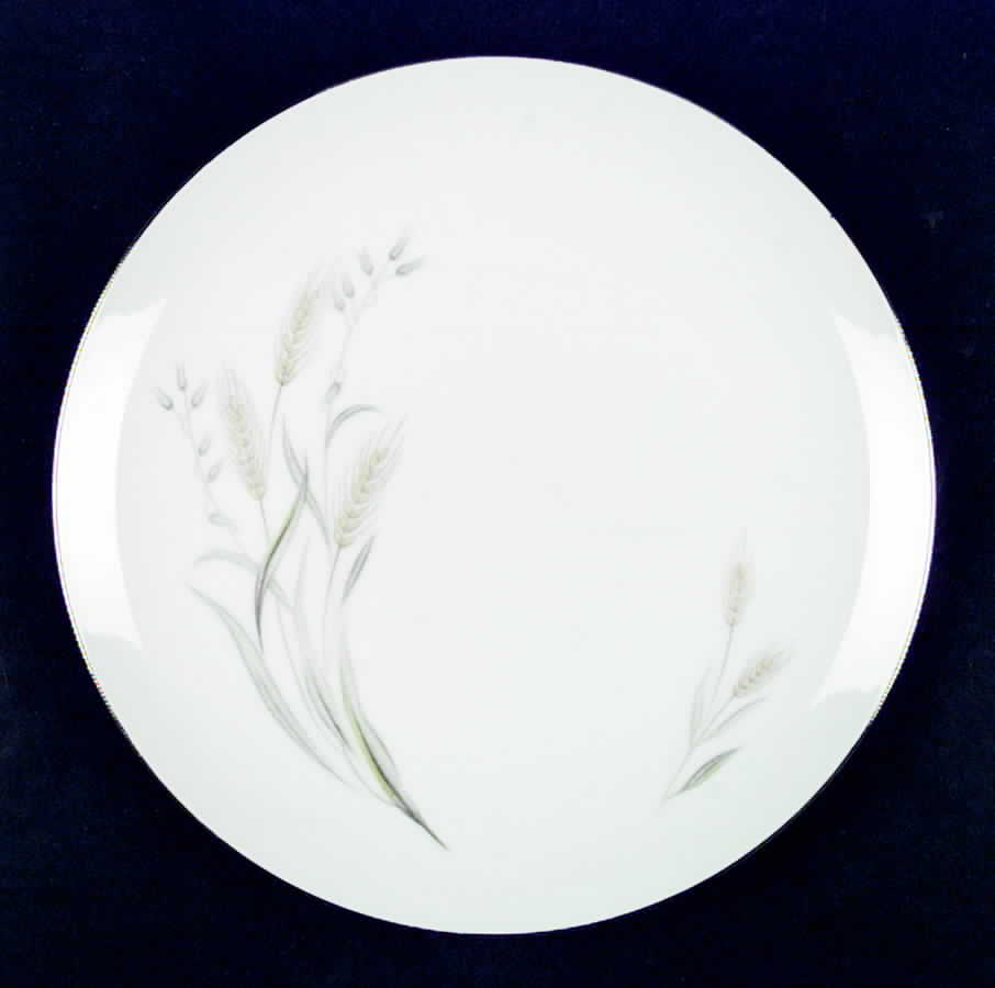 Golden Wheat (Platinum Trim) Dinner Plate by Gambles Import-1