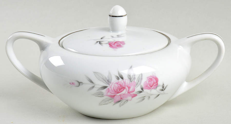 Rosealinda Sugar Bowl & Lid by Gambles Import-1