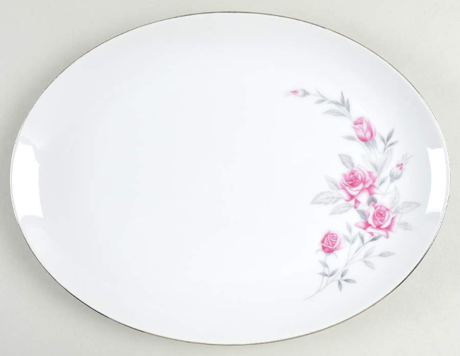 Rosealinda 12" Oval Serving Platter by Gambles Import-1