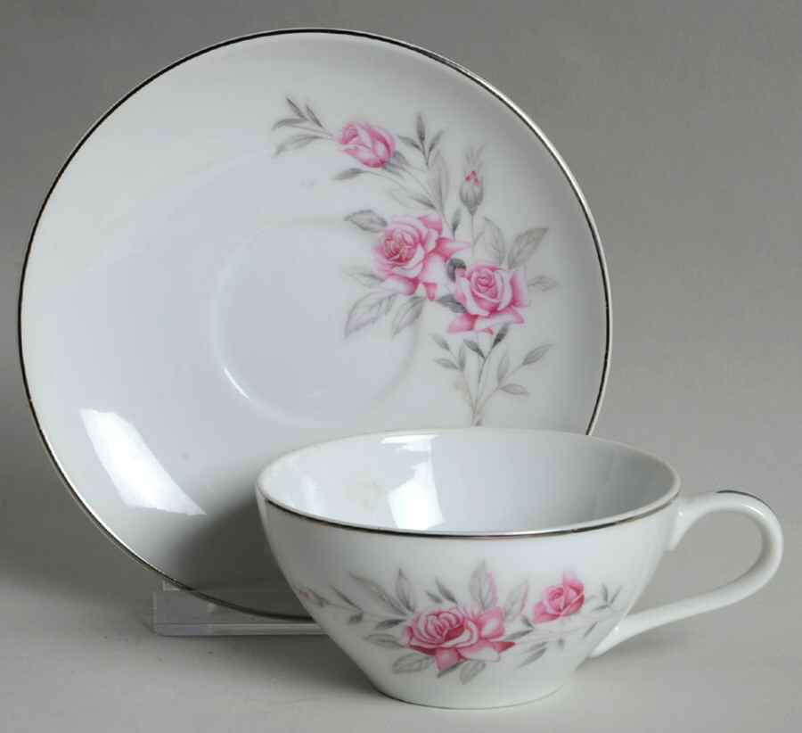 Rosealinda Flat Cup & Saucer Set by Gambles Import-1