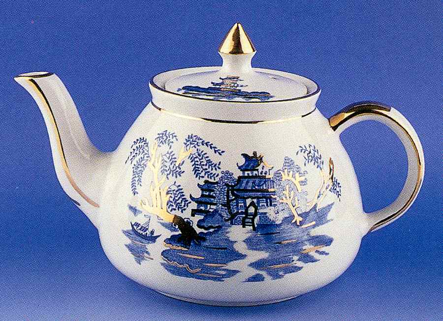 Mandarin Blue Teapot & Lid by Gibson & Sons-1