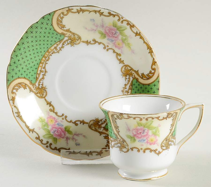 GCA4 Footed Demitasse Cup & Saucer Set by Gold Castle-1