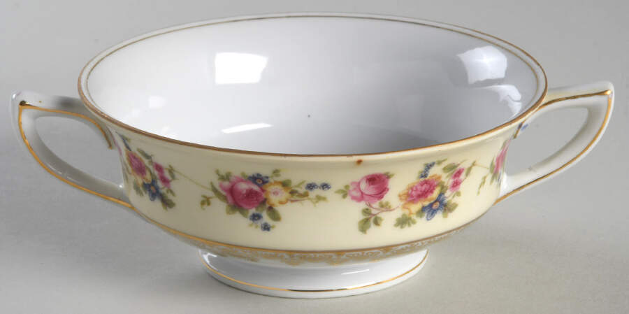 Hostess Footed Cream Soup Bowl by Gold Castle-1