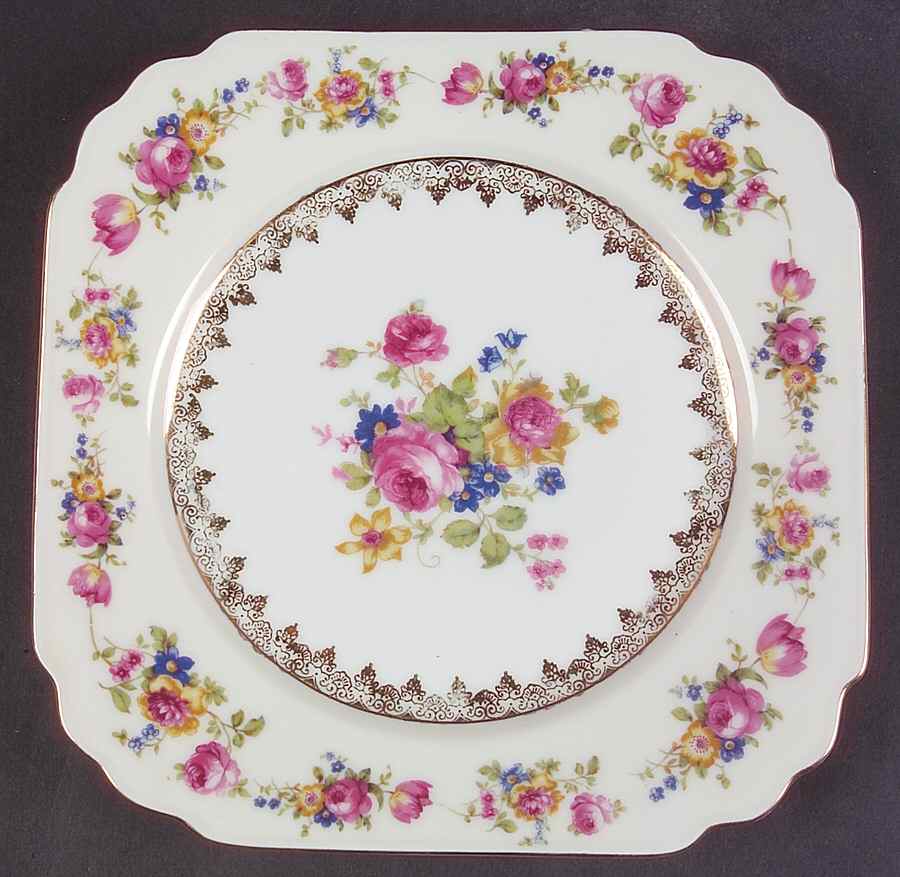 Hostess Square Salad Plate by Gold Castle-1