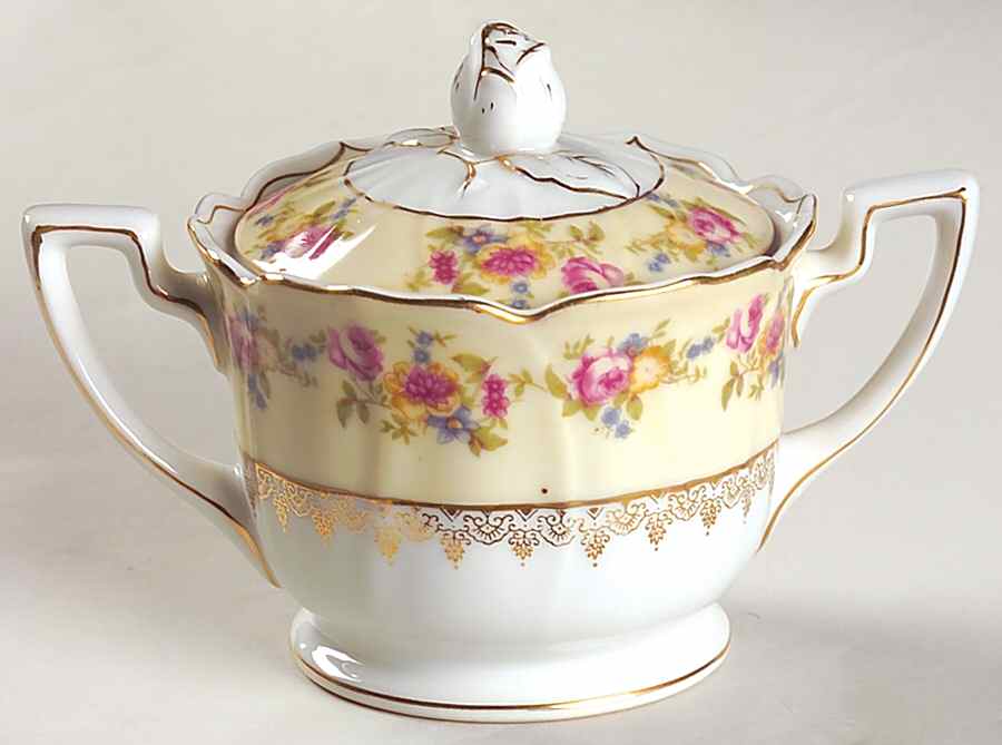 Hostess Sugar Bowl & Lid by Gold Castle-1