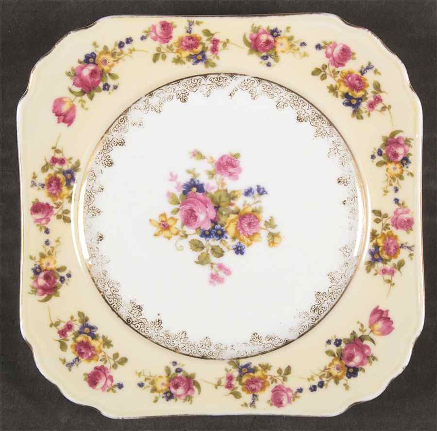 Hostess Square Salad Plate by Gold Castle-1