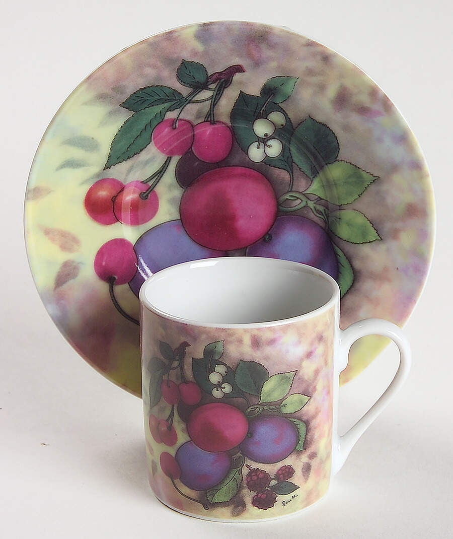 Still Life Flat Demitasse Cup & Saucer Set by Godinger-1