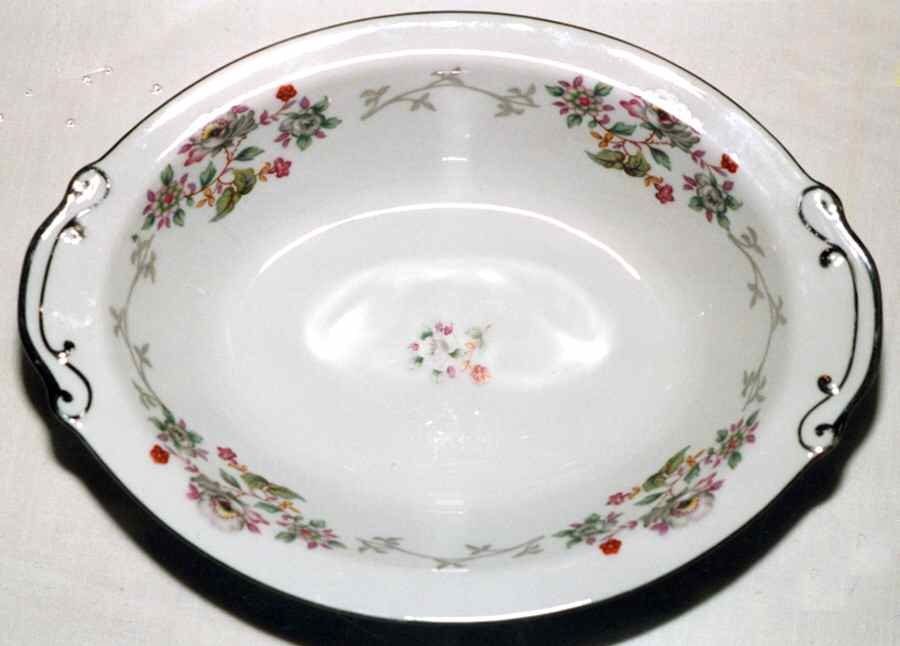 Floral 9" Oval Vegetable Bowl by Gold Coast-1