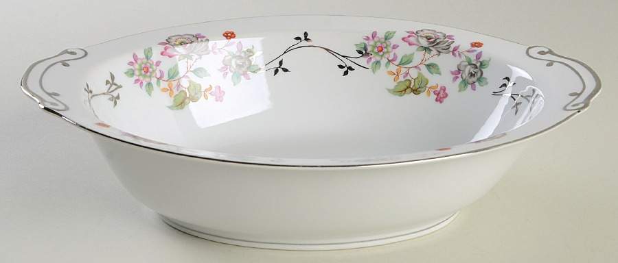 Floral 10" Oval Vegetable Bowl by Gold Coast-1