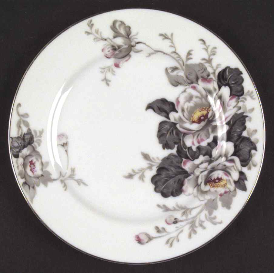 Grey Dahlia Salad Plate by Gold Coast-1