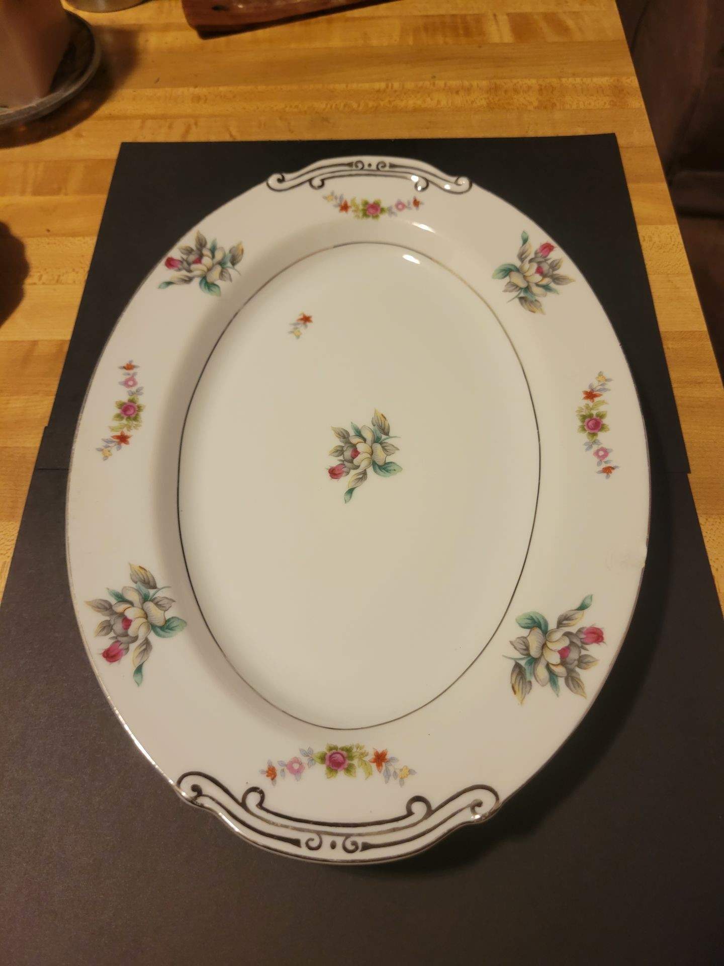 Southern Romance 12" Oval Serving Platter by Gold Coast-1