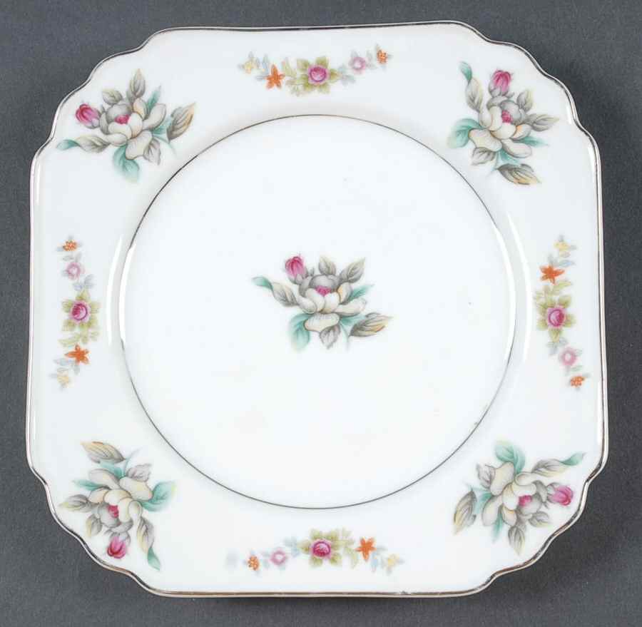 Southern Romance Square Salad Plate by Gold Coast-1