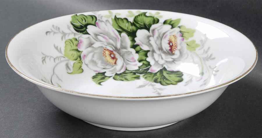 White Dahlia 9" Round Vegetable Bowl by Gold Coast-1