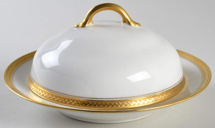 GDA27 Round Covered Butter with Strainer by Gerard, Dufraisseix & Abbot-1