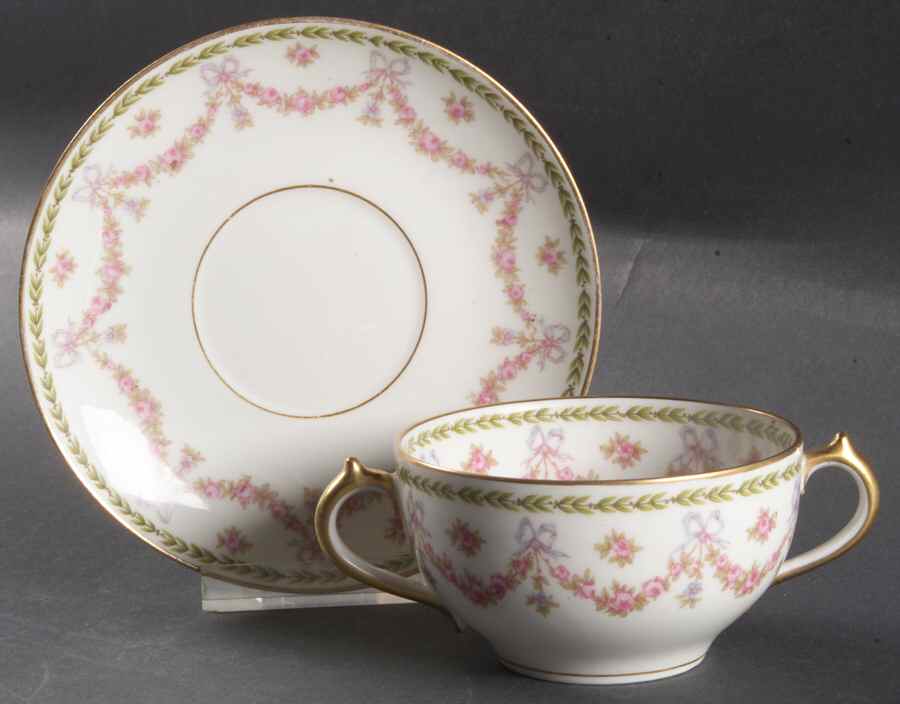GDA28 Flat Bouillon Cup & Saucer by Gerard, Dufraisseix & Abbot-1