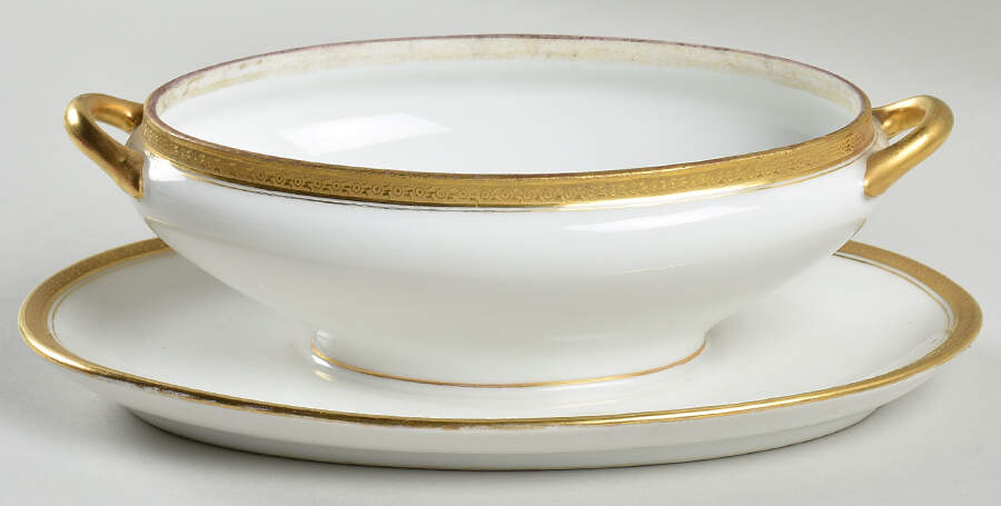 GDA40 Gravy Boat with Attached Underplate by Gerard, Dufraisseix & Abbot-1