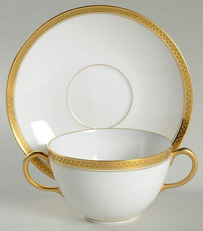 GDA5 Flat Bouillon Cup & Saucer by Gerard, Dufraisseix & Abbot-1