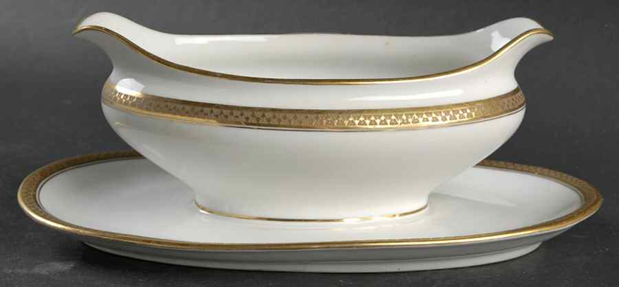 GDA5 Gravy Boat with Attached Underplate by Gerard, Dufraisseix & Abbot-1
