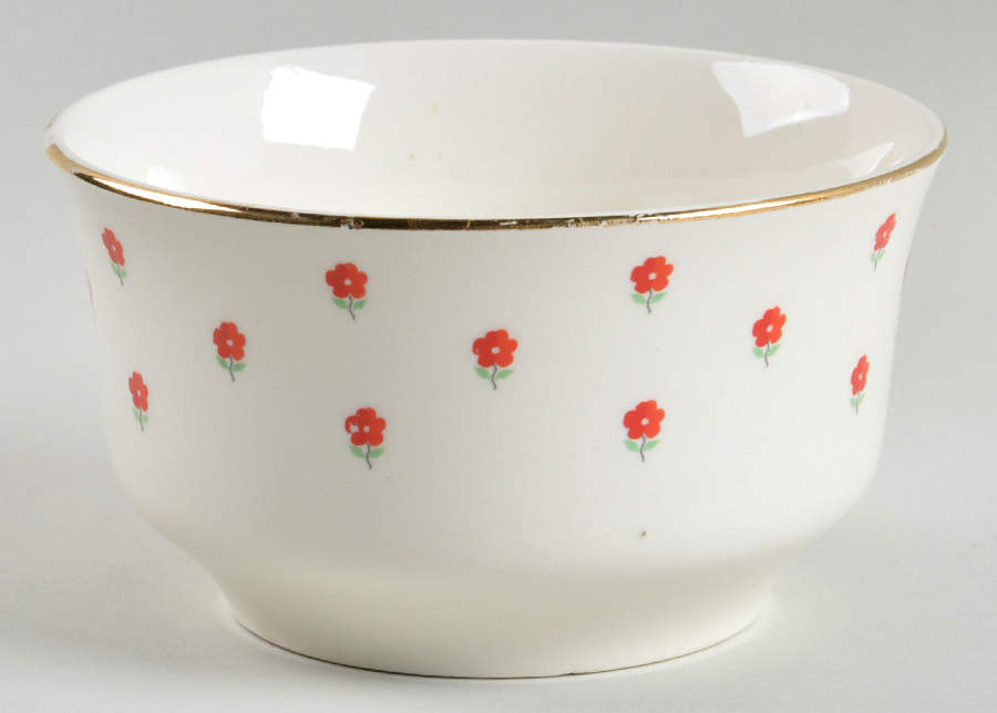 Blushing Rose Dalrymple (Lido) Cranberry Bowl by WS George-1