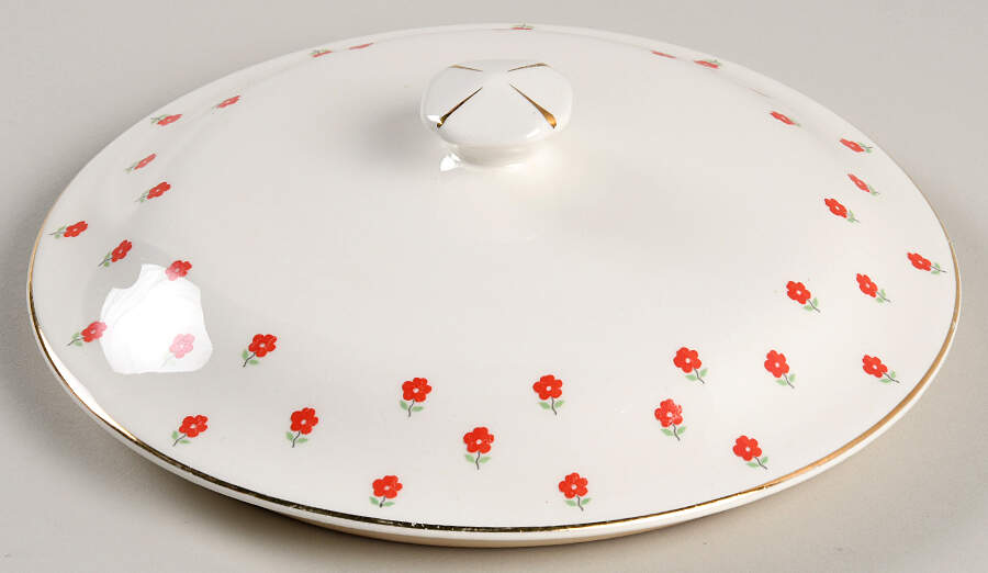Blushing Rose Dalrymple (Lido) Lid for Round Vegetable by WS George-1