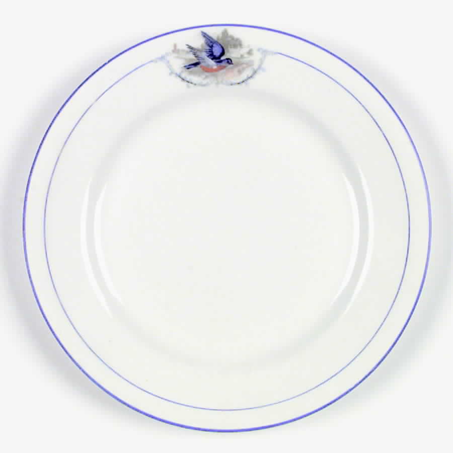Bluebird Dinner Plate by WS George-1