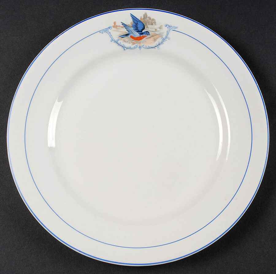 Bluebird Luncheon Plate by WS George-1