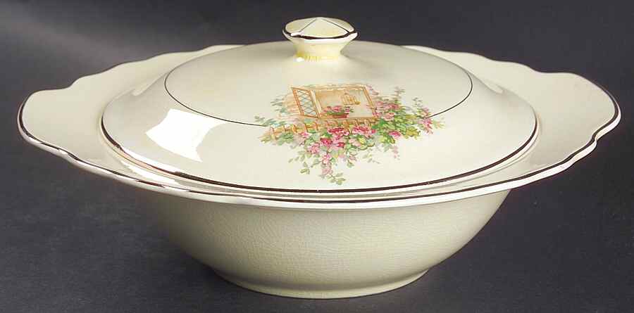Breakfast Nook Round Covered Vegetable by WS George-1